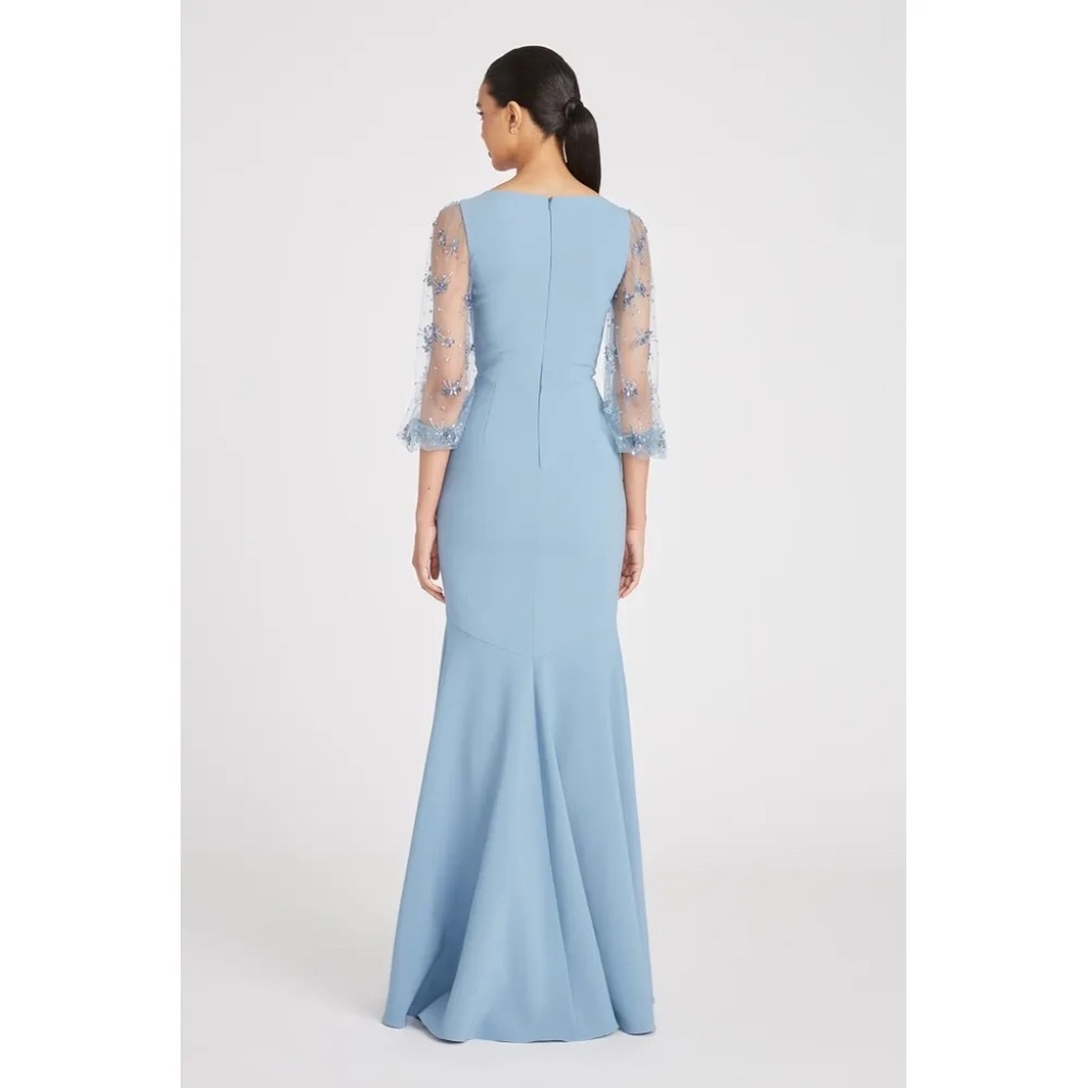 *SAMPLE* Theia Kiera Beaded Puff Sleeve Gown - size 2 - Picture 2 of 11